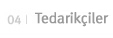 Tedarikçiler
